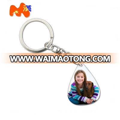 White Personalized Photo Blank Keychain for Christmas A309  Wood key ring