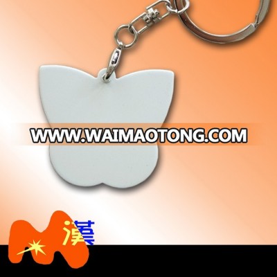 Promotional Double Sided Printing Metal Butterfly Shape Keyring M201