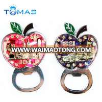 Guangzhou high quaity antique finish shell printing and country city custom souvenir metal fridge magnets